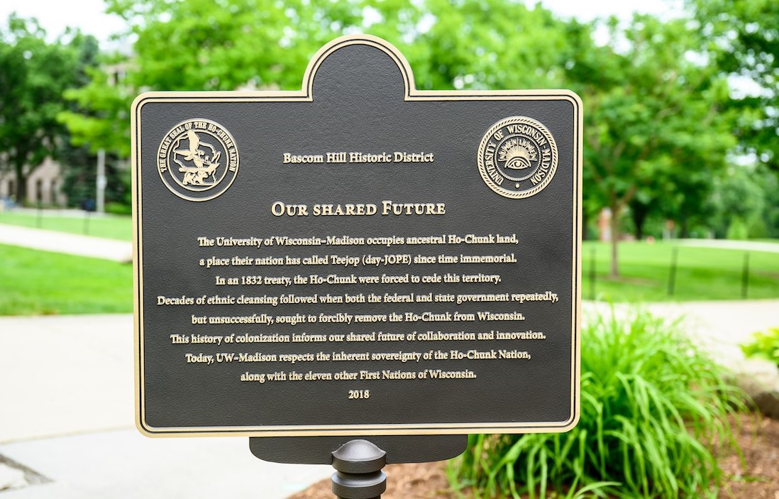 Ho Chunk Dedication Plaque
