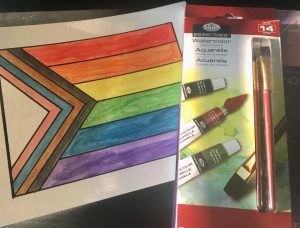 Open House LC watercolor - progress pride flag