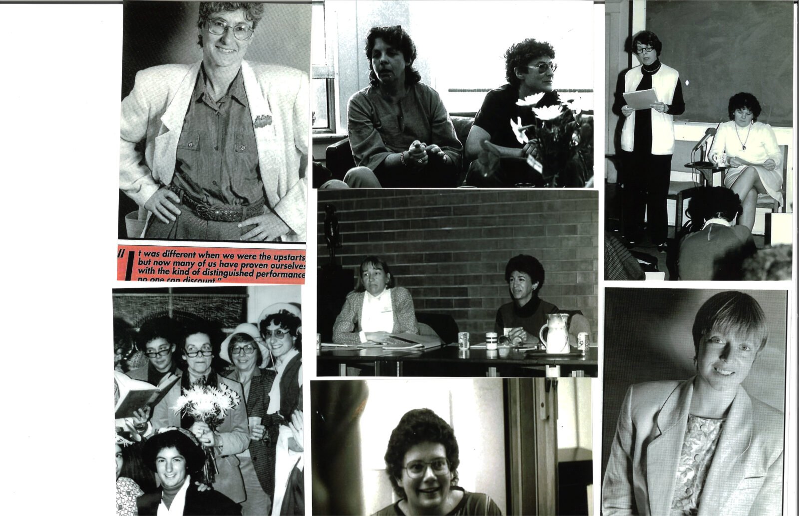 Collage of figured from GWS's history