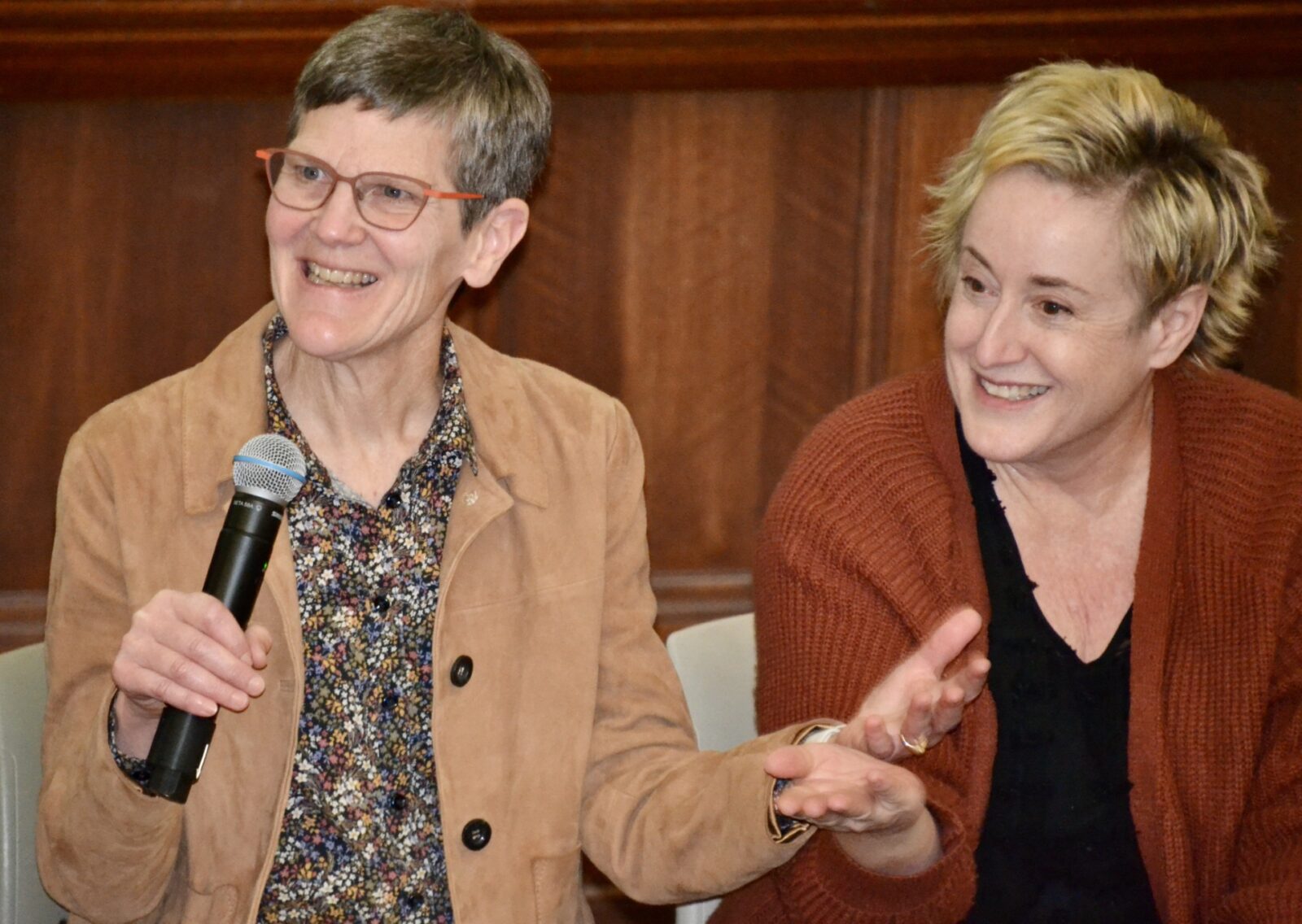 Image of Dr. Judith Houck with a guest