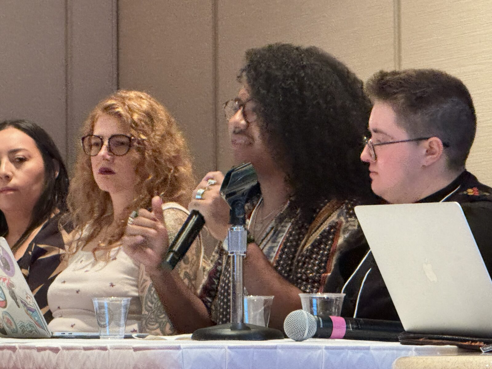 Image of 4 students on a panel